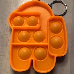 Orange among us mini pop it